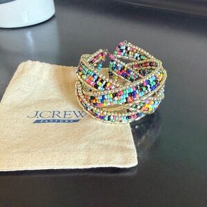 J. Crew Factory NWOT Multicolor Seed Bead Wrap Bracelet